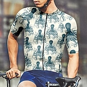 voordelige Heren shirts-Voor heren Wielrenshirt Grafisch dier Korte mouw Fietsen T-shirt Shirt Kleding Bovenlichaam met 3 achterzakken Bergracen Sneldrogend Ademend Sport Donkerblauw Kleding