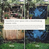 ieftine Tapisseria planetei-tapiserie galaxie cer înstelat peisaj spațial psihedelic violet imprimare artistică agățat de perete pentru decor acasă camera de zi dormitor