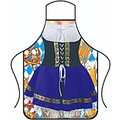 levne zástěry-Pivo Oktoberfest Kostým Zástěra Dámské šaty Lederhosen Oktoberfest / pivo Bavorský Bavorský pár Bavorský Mnichov Wiesn Louky Pánské Dámské Tradiční Styl Tkanina Zástěra