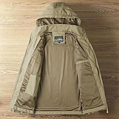 abordables Softshell, polares y chaquetas de montaña-Hombre Chaqueta Softshell Chaqueta para senderismo Al aire libre Resistente al Viento Resistente al Agua Sudadera Chaqueta cortavientos Camping / Senderismo / Espeleología Viaje Negro Verde Ejército
