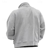 economico Felpe di base-Per uomo Maglia Felpa con zip corta Aalbicocca Nero Bianco Vino Rosso Mezza zip Semplice Sport &amp; Outdoor Quotidiano Ferie Poliestere Streetwear Essenziale Casual Autunno &amp; Inverno Abbigliamento Felpe