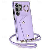 levne Pouzdra pro Samsung-telefon Carcasă Pro Samsung Galaxy S24 Ultra Plus S23 S22 S21 S20 Ultra Plus FE A55 A35 A25 A15 5G A14 A54 A53 S25 Ultra Pouzdro na peněženku se stojánkem Držák na prsteny Zip Retro TPU Kov PU kůže