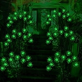 abordables Halloween Outdoor-2pcs Halloween Solar Firefly Swing Spiders Light Purple Red Green Solar Outdoor Lawn Pathway Lights Waterproof Plug In the Ground Lamp Swing with the Wind for Outdoor Yard Garden Pathway Patio Decoration Lamp