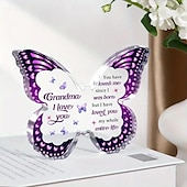 economico Forniture per eventi e feste-piatto decorativo in acrilico a forma di farfalla - regalo perfetto per nonna, zie, sorelle e mamma - ideale per compleanni, Natale, festa della mamma e Ringraziamento
