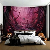 billige Halloween dekorasjon-rosa flaggermus hengende billedvev veggkunst stor billedvev veggmaleri dekor fotografi bakteppe teppe gardin hjem soverom stue dekorasjon