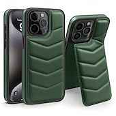 お買い得  iPhone用ケース-電話 ケース 用途 iPhone 16 iPhone 15 プロマックスプラス iPhone 14 13 12 11 Pro Max Plus バックカバー スタンド付き 磁石バックル ワイヤレス充電をサポート レトロ風 TPU PC PUレザー