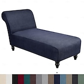 abordables Funda de sofá-Funda para chaise lounge sin brazos, funda elástica para sillón chaise longue, funda suave para sofá reclinable, protector de muebles para mascotas para dormitorio interior