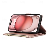 economico Cover per iPhone-telefono Custodia Per Samsung Galaxy iPhone16 iPhone 15 Pro Max Plus iPhone 14 13 12 11 Pro Max Plus Mini Porta carte di credito Con supporto A calamita Cerniera Retrò TPU pelle sintetica