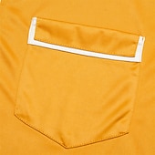 billiga Herrars klassiska polo-Herr Zip Polo Golftröja Ledigt Helgdag Kavajslag Fjärdedels blixtlås Kortärmad Mode Grundläggande Slät Fjärdedels blixtlås Sommar Normal Svart Blå Orange Grön Grå Zip Polo