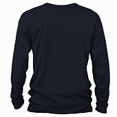 economico Magliette grafiche da uomo-Bandiera americana degli Stati Uniti Aquila stampa di lettere Erica grigia Bianco Vino maglietta Per uomo Grafico 100% cotone Camicia Classico Informale Camicia Manica lunga Maglietta comoda