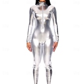 tanie Błyszczące-Garnitury Zentai Kostium Cosplay Kombinezon Dziewczyna motocykl Catwoman Strój karnawałowy Kombinezon zentai Dla par Męskie Damskie seksowny kostium Solidne kolory Spandeks Lateks Kostium na Święta