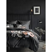 baratos Quarto de Halloween-Conjunto de capa de edredom com caveira floral de Halloween – inclui capa de edredom e fronhas – design assustador e festivo – tecido macio e confortável – perfeito para decoração de casa de Halloween