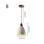abordables Éclairages pour îlot-Lampe suspendue LED en bois de ciment, source de lumière 3 couleurs, 16/20/50/70 cm, 1/2/3 lumières, luminaire suspendu en béton industriel moderne et élégant, style wabi-sabi japonais, dôme en ciment