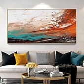 cheap Abstract Paintings-Handmade Oil Painting Canvas Wall Art Decoration Modern Abstract Texture for Home Decor Rolled Frameless Unstretched Painting