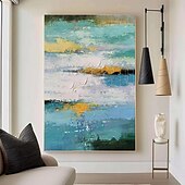 billiga Abstrakta målningar-oljemålning handgjorda handmålade väggkonst abstrakt canvas målning heminredning dekor sträckt ram redo att hänga
