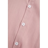 cheap Vacation-Men&#039;s Shirt Linen Shirt Summer Shirt Beach Shirt Plain Vacation Curise Black White Pink Blue Long Sleeve Lapel Spring &amp; Summer Clothing Apparel Basic
