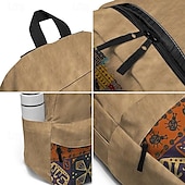 billiga Grafiska tryckväskor-Ryggsäck med etniskt afrikanskt karttryck – skolväska i tribal stil med kulturell lapptäcksdesign, lätt bokväska för tonåringar, studenter och resenärer