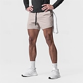 abordables Pantalones cortos de correr-Hombre Pantalones Cortos Running Shorts de gimnasio Pantalones de chándal Correa Bolsillo con forro de compresión Cintura elástica Bermudas Interior Exterior Deporte Verano Secado rápido Ligero Suave
