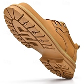 abordables Bottes de travail-bottes de travail marron durables pour hommes, élégantes et confortables à porter au quotidien