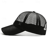 お買い得  メンズ ベースボールキャップ-男性用 ベースボールキャップ 日よけ帽 トラッカーハット ブラック ネイビーブルー ポリエステル メッシュ ファッション カジュアル ストリート 日常 平織り 調整可能 サンスクリーン 高通気性