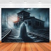 billige halloween veggtepper-halloween dekorasjoner zombie brud hengende billedvev veggkunst stor billedvev veggmaleri dekor fotografi bakteppe teppe gardin hjem soverom stue dekorasjon spøkelse gresskar heks