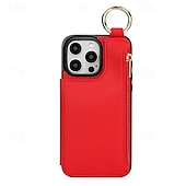 cheap iPhone Cases-Phone Case For iPhone 16 iPhone 15 Pro Max Plus iPhone 14 13 12 11 Pro Max Plus Mini SE Back Cover with Stand Holder Card Slot Ring Buckle Retro PC PU Leather