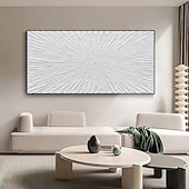economico Quadri fiori/botanica-Quadro astratto grande dipinto a mano dipinto a mano dipinto bianco dipinto a mano con texture 3d dipinto a mano dipinto a olio moderno dipinto a mano per l&#039;arredamento del soggiorno
