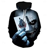 levne Mikiny s kapucí-Art the Klaun Kapuce Animák Manga Anime 3D Přední kapsa Grafika Klokaní kapsa Pro Pro páry Pánské Dámské Dospělé předvečer Všech svatých Karneval Plesová maškaráda 3D tisk Běžné / Denní