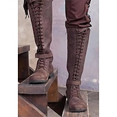 levne obuv-Retro Středověké Renesanční Boty Kozačky Ren Faire Rytíř Křižák Dámské Pirát Steampunk předvečer Všech svatých Karneval Plesová maškaráda Večírek Plesová maškaráda Dospělé Boty
