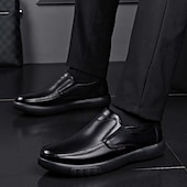 levne Pánské nazouváky a mokasíny-pánské hnědé kožené slip-on mokasíny | pohodlné boty pro volný čas