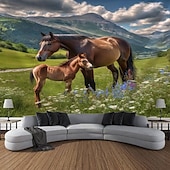 levne zvířecí tapisérie-zvíře kůň pláž závěsný gobelín nástěnné umění velký gobelín nástěnná malba výzdoba fotografie pozadí přikrývka opona domácí ložnice dekorace obývacího pokoje