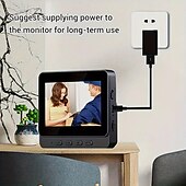 levne Videofony-vizuální zvonek ir zvonek s nočním viděním bezdrátový vodotěsný hd 4,3palcový ips obrazovka zvonek kamera 2,4 g pro domácí byt