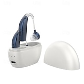 abordables electrodomésticos-Audífonos amplificadores auditivos para personas mayores recargables con cancelación de ruido-audífono amplificador de pérdida estuche de carga  &amp; control del volumen