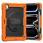 cheap iPad case-Tablet Case Cover For Apple iPad Air 11&quot;(2024) iPad Air 13&quot;(2024) iPad Pro 11&quot;(2024) iPad Pro 13&quot;(2024) Portable Handle Pencil Holder Armor PC Silicone