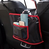 お買い得  収納＆整理-車用ネットポケットハンドバッグホルダー、追加の収納スペースオーガナイザー、安全 &amp;邪魔にならない運転、簡単な取り付け、標準アームレストにフィット、オックスフォード生地 &amp;メッシュ、黒/赤