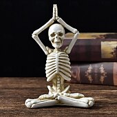 Недорогие Украшения на Хэллоуин-Хэллоуин йога скелет фигурка украшение с черепом безделушки из смолы