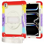 cheap iPad case-Tablet Case Cover For Apple iPad Air 11&quot;(2024) iPad Air 13&quot;(2024) iPad Pro 11&quot;(2024) iPad Pro 13&quot;(2024) Portable Handle Pencil Holder Camouflage Armor PC Silicone