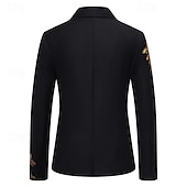 economico Blazer Classici da Uomo-Per uomo Giacca Attività commerciale Ricevimento di matrimonio Senza pantaloni eleganti Di tendenza Informale Primavera &amp; Autunno Poliestere Tessuto uniforme Liscio Stampe Pulsante Casual / quotidiano