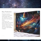 billige Planet Tapestry-univers planet landskap hengende billedvev veggkunst stor billedvev veggmaleri dekor fotografi bakteppe teppe gardin hjem soverom stue dekorasjon