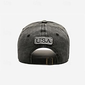 cheap Men&#039;s Baseball Cap-Men&#039;s Baseball Cap Sun Hat Trucker Hat Black Navy Blue Polyester Embroidered Fashion Casual Street Daily Letter National Flag Adjustable Sunscreen Breathable