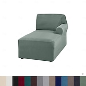 baratos Cobertura de Sofa-capa de chaise lounge capas de cadeira elásticas de luxo para sala de estar capa de chaise lounge com braço duplo capa de chaise lounge para quarto chaise tecido jacquard macio lavável à máquina