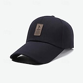 preiswerte Baseballkappe für Herren-Herren Cap Basecap Sonnenhut Kappe Schwarz Rote Polyester Modisch Brautkleider schlicht Strasse Täglich Buchstabe Einstellbar Sonnenschutz Atmungsaktiv