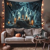 levne halloweenské nástěnné tapisérie-halloween dekorace duchové party závěsný gobelín nástěnné umění velký gobelín nástěnná malba výzdoba fotografie pozadí přikrývka opona domácí ložnice obývací pokoj
