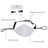  7 barevných světel obličejová maska LED svítící karnevalová dobíjecí záře světelná prachová maska pro party dance rave