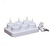 cheap Candle Lights-6pcs Rechargeable LED Flameless Candles - Battery Operated Votive Tea Lights for Christmas, Valentine&#039;s Day, Thanksgiving, and Home Wedding Decorations