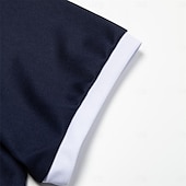 halpa Miesten klassinen poolopaita-Miesten Button Up Polos Golfpaita Kausaliteetti Pyhäpäivä Kauluskäänne Lyhythihainen Muoti Perus Tavallinen Perinteinen Kesä Normaali Tulenpunainen Vaalea taivaansininen Valkoinen Tumma