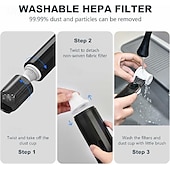 cheap Vacuum Cleaners-Car Vacuum Portable Handheld Vacuum Cleaner 4-in-1 Compact Vacuum for Car Cleaning Electric Mini Vacuum with 3 Nozzles