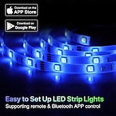 お買い得  WiFi&amp;音楽コントロール-LED テレビライト 1-5m/3.28-16フィート USB テレビ LED バックライト、アプリケーション付き Bluetooth LED ライトバー RGB LED ライトバー 音楽同期 LED ライト、寝室、テレビバー照明、ゲームルーム装飾に最適