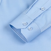 voordelige strijkvrije overhemden voor heren-Voor heren Overhemd Overhemd met knopen Effen Bruiloft Dagelijks Zwart Wit Roze Rood Lange mouw Strijkijzer Lente &amp; Herfst Kleding