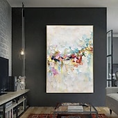 preiswerte Straßenkunst-abstrakte bunte Gemälde auf Leinwand handgemachte reich strukturierte Acrylmalerei moderne Wandkunst handgemaltes Kunstwerk Ölgemälde für Wohnzimmer Büro Schlafzimmer Wanddekoration